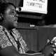 Fannie Lou Hamer speaks to Mississippi Freedom Democratic Party sympathizers outside the Capitol in Washington, D.C., on Sept. 17, 1965. (William J. Smith/AP Images)